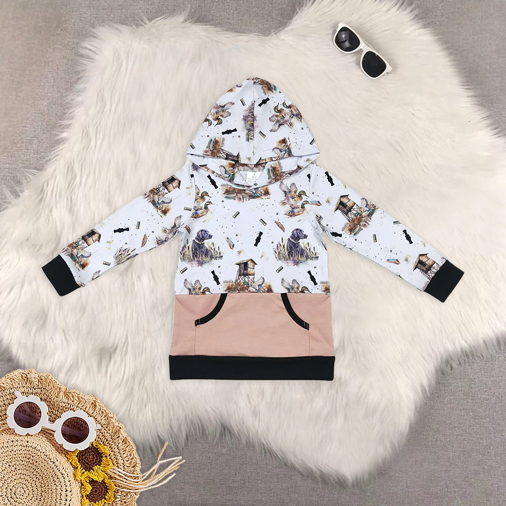 RTS NO MOQ zipper hooded pocket long sleeve pullover jacket