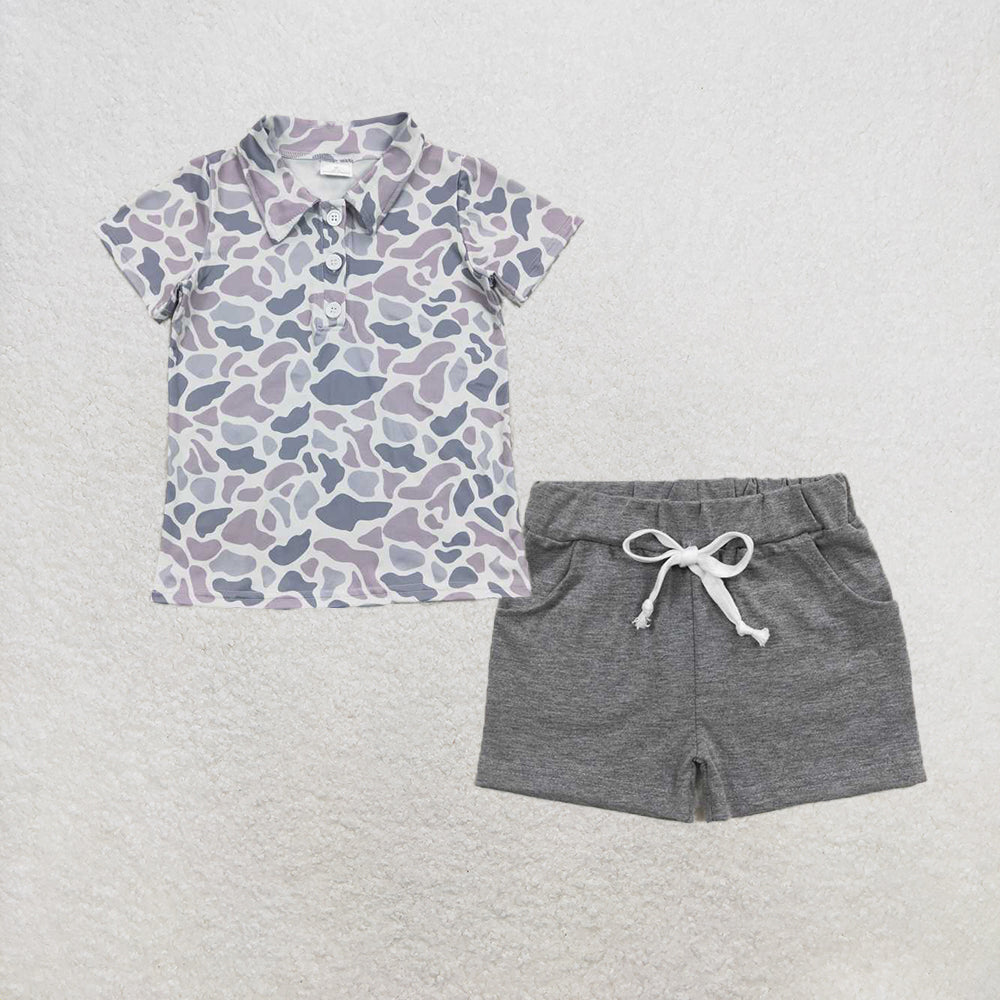 RTS NO MOQ baby boys clothes duck Short Sleeve Suit  & Top and shorts