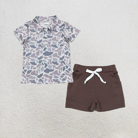 RTS NO MOQ baby boys clothes duck Short Sleeve Suit  & Top and shorts