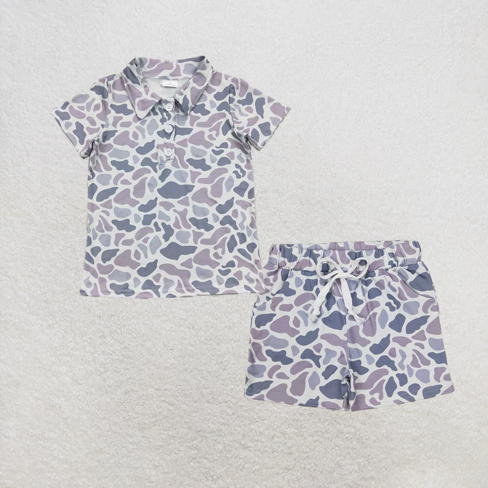 RTS NO MOQ baby boys clothes duck Short Sleeve Suit  & Top and shorts