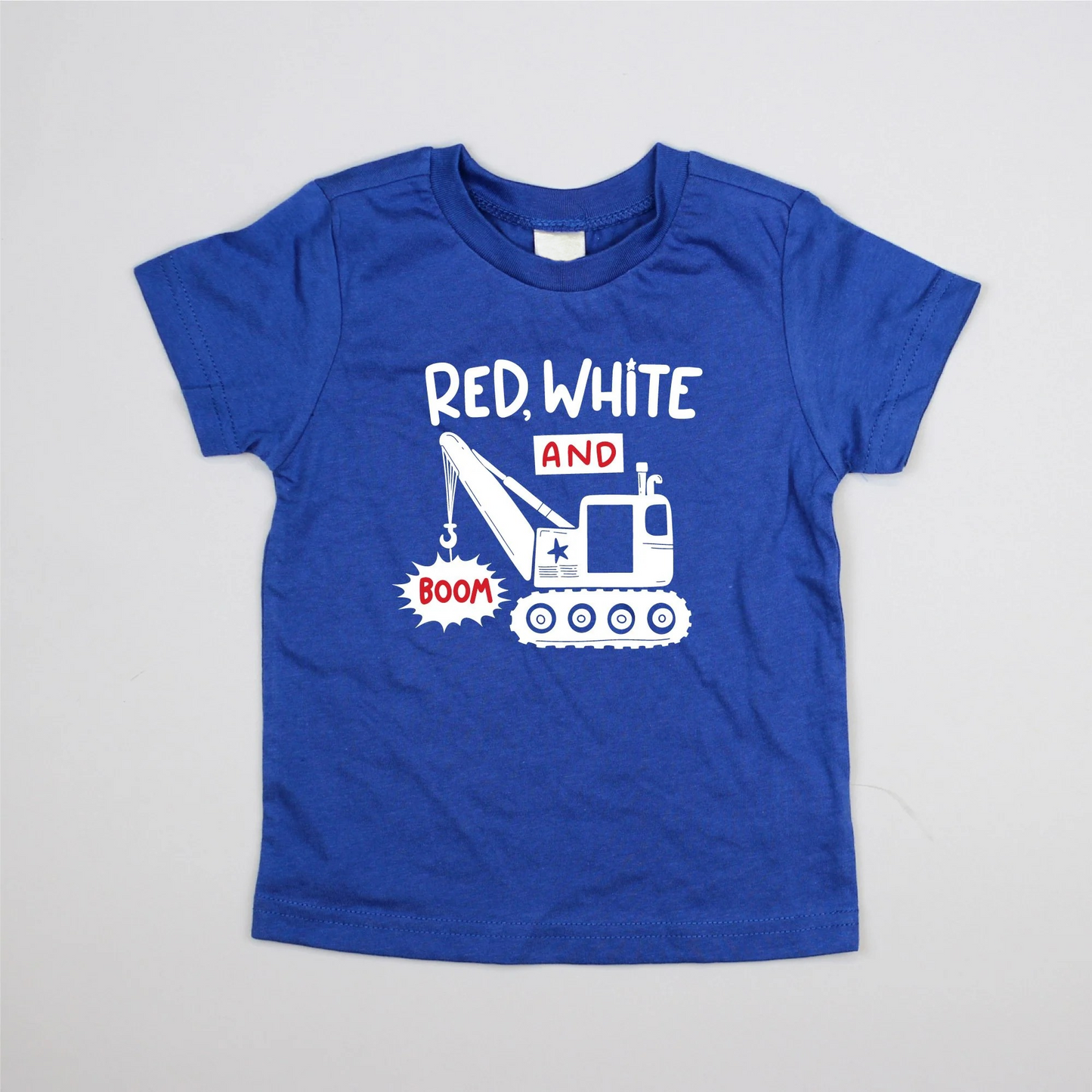 BT0651 pre-order baby boy clothes blue truck 4th of July patriotic boy summer tshirt