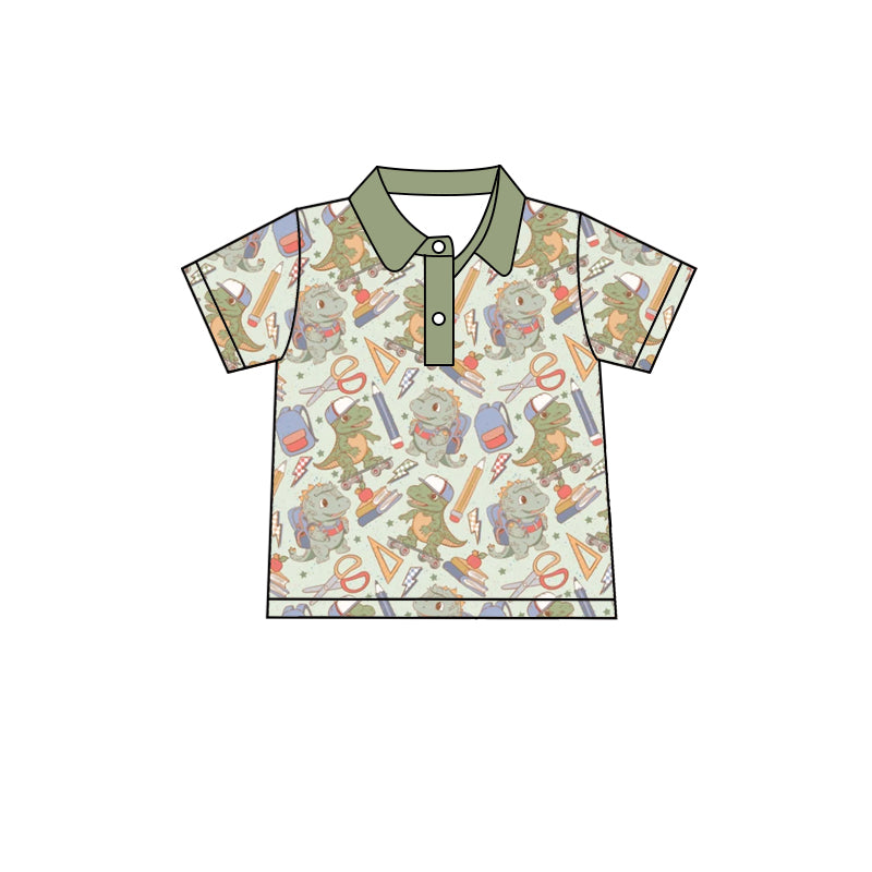 BT0692 pre-order baby boy clothes dino boy back to school day summer tshirt-2024.4.23
