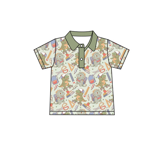 BT0692 pre-order baby boy clothes dino boy back to school day summer tshirt-2024.4.23