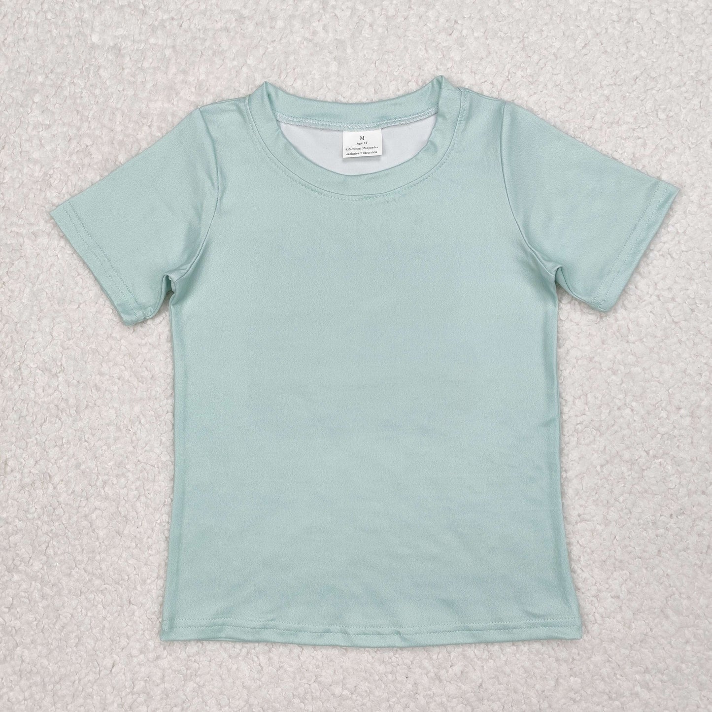 RTS NO MOQ ETA 5/7days arrived BT1081 Duck puppy cyan short sleeve top