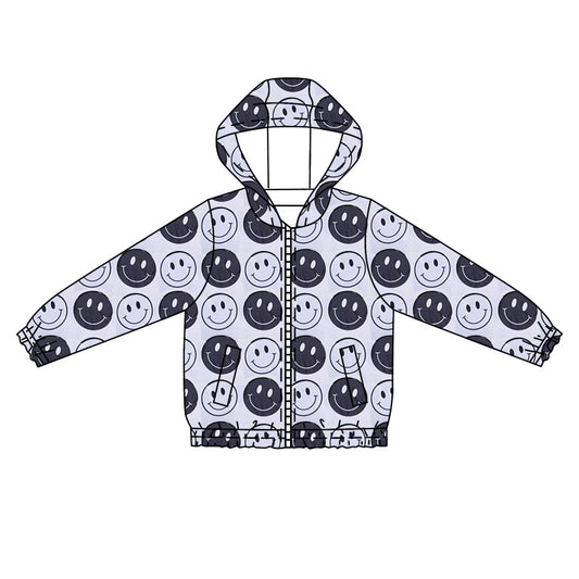 No moq BT1087 pre-order toddler boys clothes smiley hooded long Sleeve Top 2024.11.5