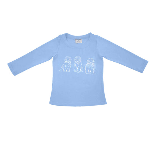 No moq BT1128 pre-order toddler boys clothes blue long Sleeve Top 2024.12.7