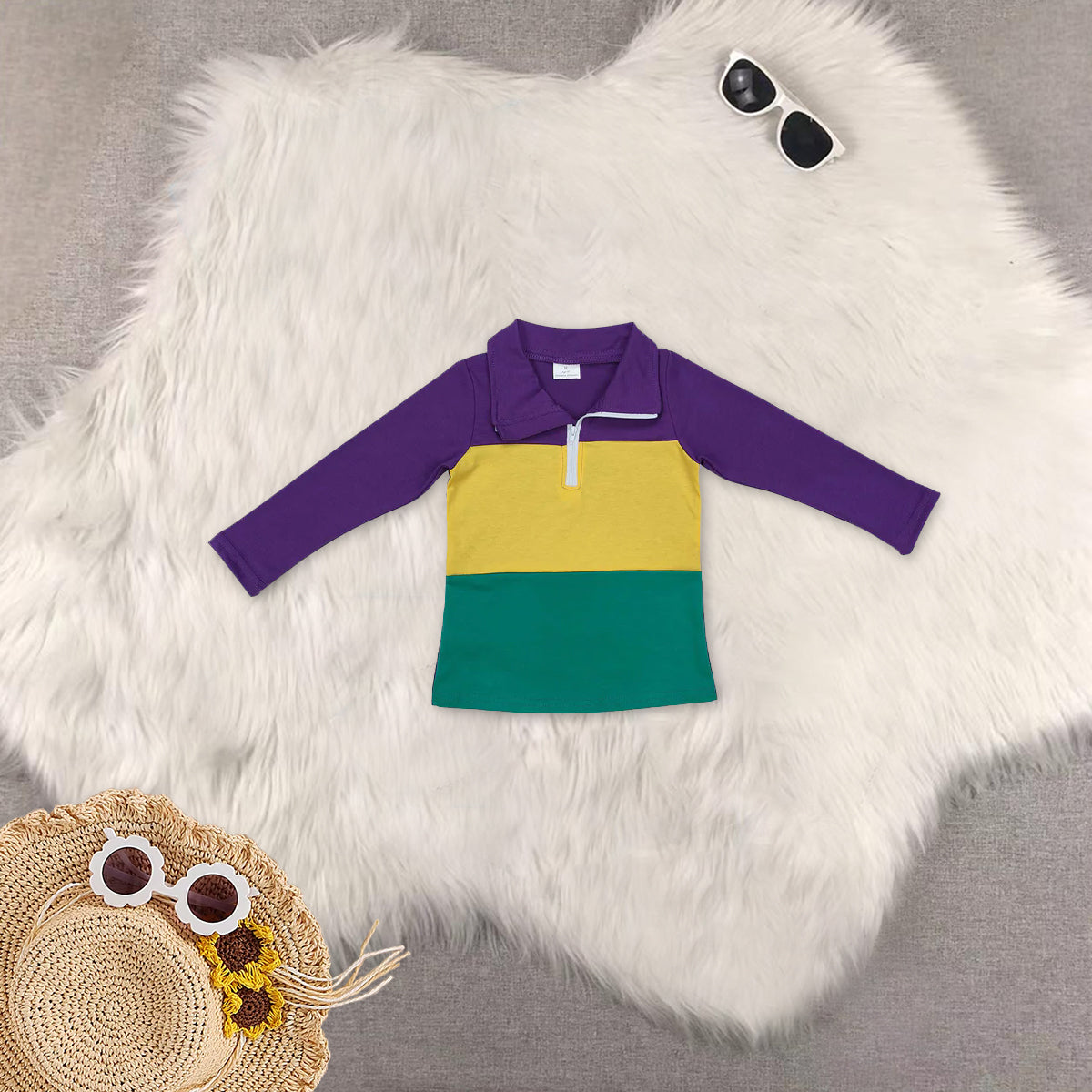 RTS Sibling baby boy clothes mardi gras Long Sleeve and tops