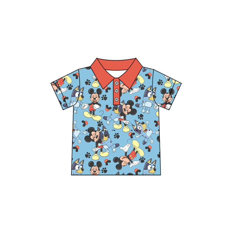 No moq BT1159 pre-order toddler boy clothes cartoon mickey short Sleeve Top 2025.1.2