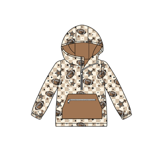 (Pre Order) No moq BT1318 pre-order toddler boy clothes rugby hooded long Sleeve Top -2025.8.8