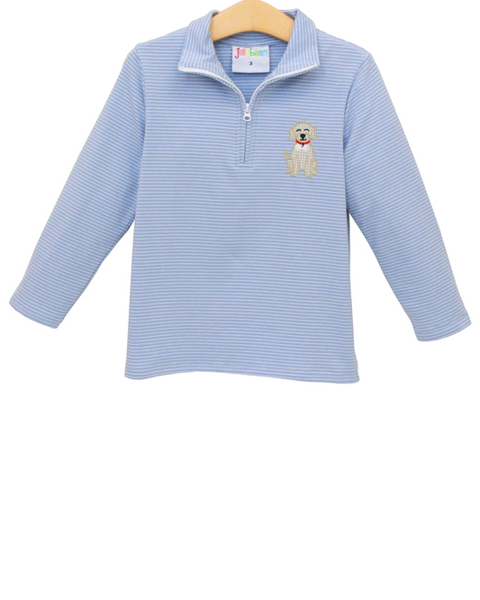 (Pre Order) No moq BT1332 pre-order toddler boy clothes puppy blue long Sleeve Top -2025.8.18