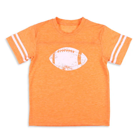 (Pre Order) No moq BT1379 pre-order toddler boy clothes rugby orange short Sleeve Top -2025.9.20