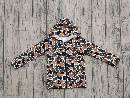 (Pre Order) No moq BT1382 pre-order toddler boy clothes camouflage hooded long Sleeve Top -2025.11.20