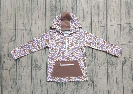 (Pre Order) No moq BT1384 pre-order toddler boy clothes camouflage hooded long Sleeve Top -2025.11.18