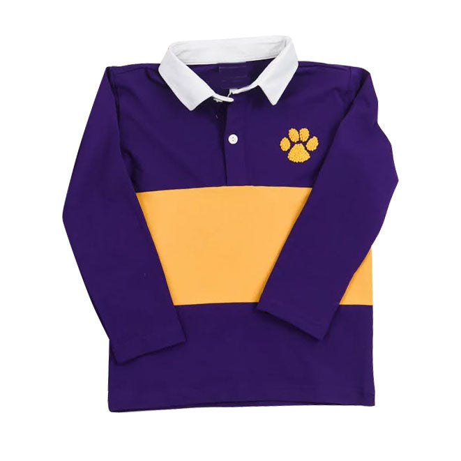 (Pre Order) No moq BT1396 pre-order toddler boy clothes team purple long Sleeve Top -2025.10.2