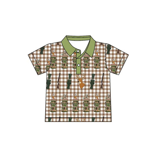 (Pre Order) No moq BT1410 pre-order toddler boy clothes camouflage short Sleeve Top -2025.10.15
