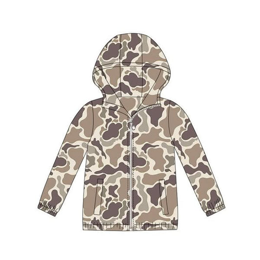 (Pre Order) No moq BT1413 pre-order toddler boy clothes camouflage hooded long Sleeve Top -2025.10.17