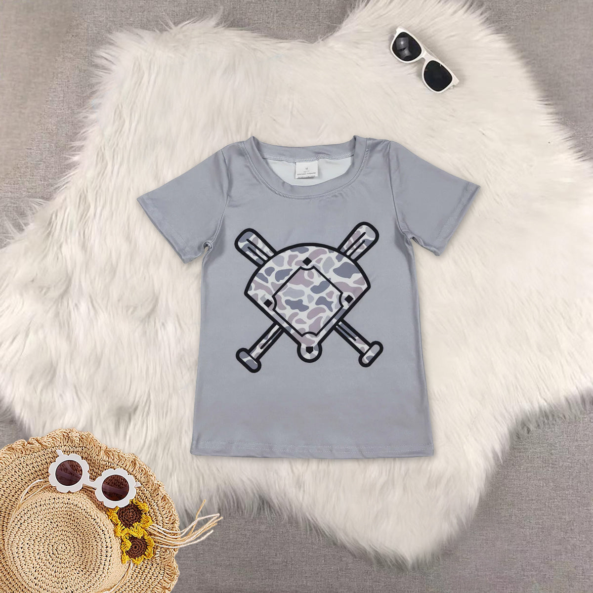 RTS NO MOQ Sibling baby boy clothes Camouflage summer short sleeve shorts sets and top and shorts