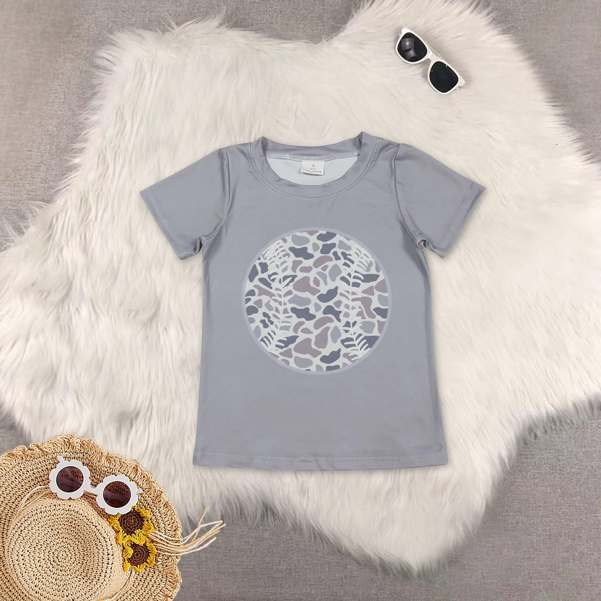 RTS NO MOQ Sibling baby boy clothes Camouflage summer short sleeve shorts sets and top and shorts