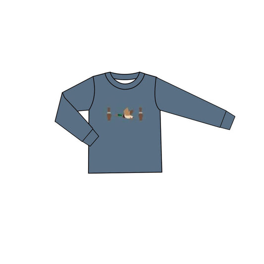 (Pre Order) No moq BT1439 pre-order toddler boy clothes duck long Sleeve Top -2025.10.21