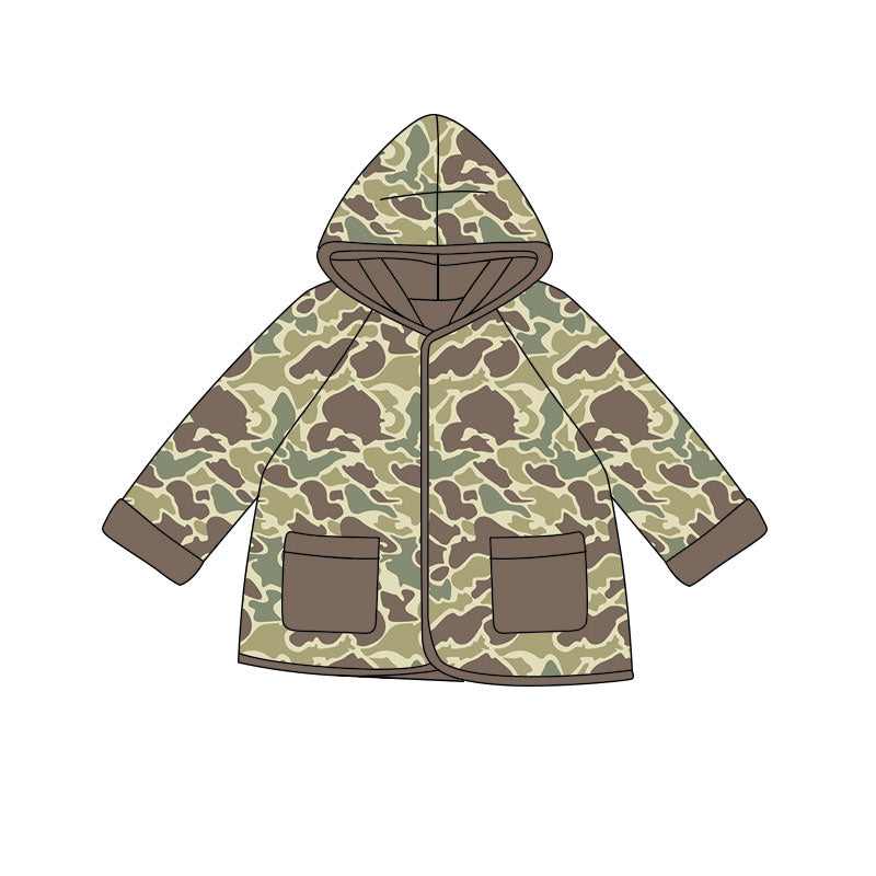 (Pre Order) No moq BT1440 pre-order toddler boy clothes camouflage hooded long Sleeve Top -2025.10.21
