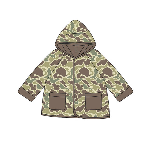 (Pre Order) No moq BT1440 pre-order toddler boy clothes camouflage hooded long Sleeve Top -2025.10.21