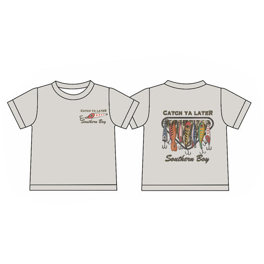 (Pre Order) No moq BT1446 pre-order toddler boy clothes short Sleeve Top -2025.10.21