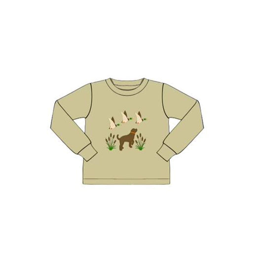 (Pre Order) No moq BT1489 pre-order toddler boy clothes puppy duck long Sleeve Top -2025.10.30
