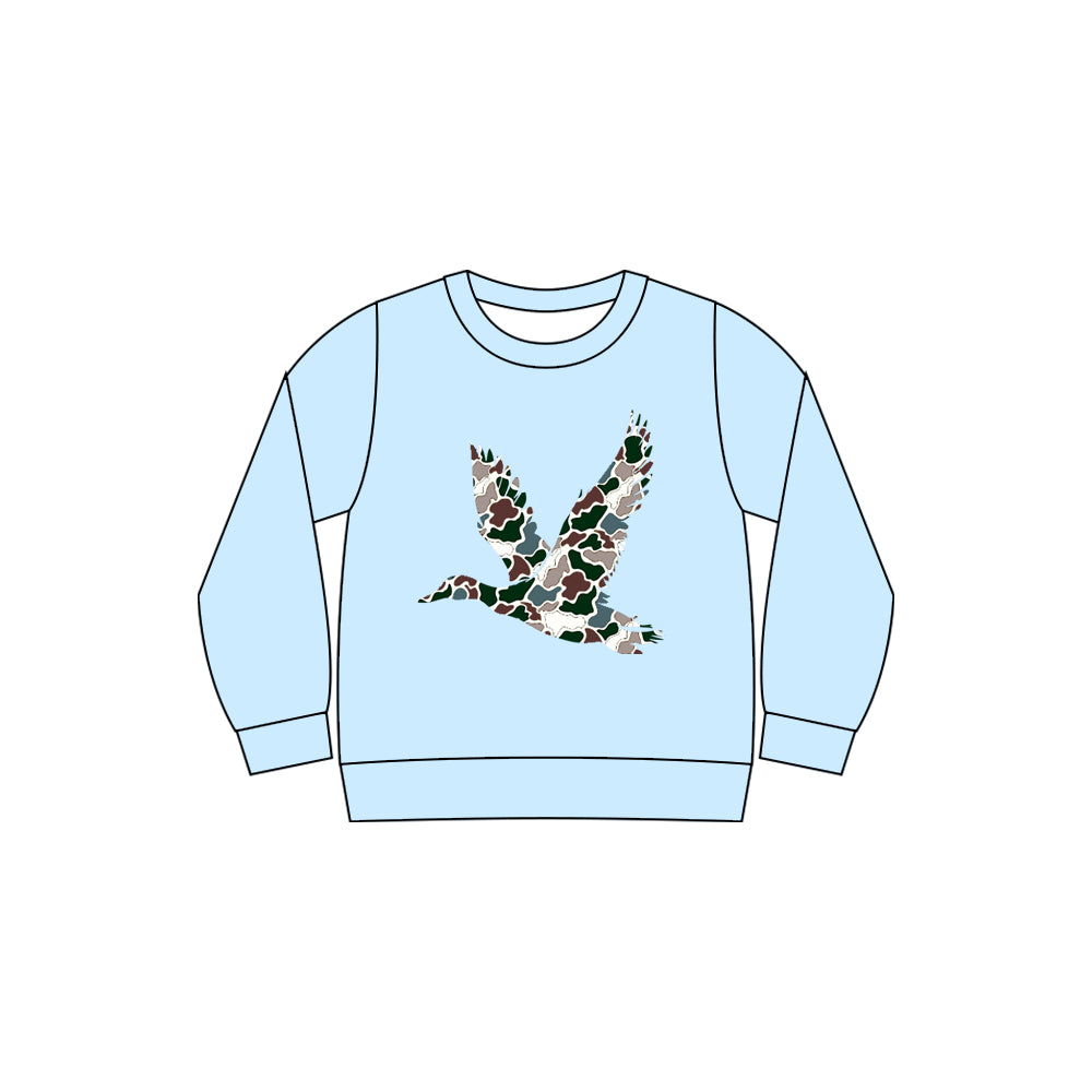 (Pre Order) No moq BT1495 pre-order toddler boy clothes camouflage duck long Sleeve Top -2025.10.31