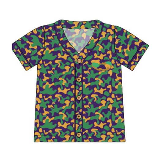 (Pre Order) No moq BT1500 Pre-order adult men clothes summer mardi gras camouflage short sleeve top-25.10.31