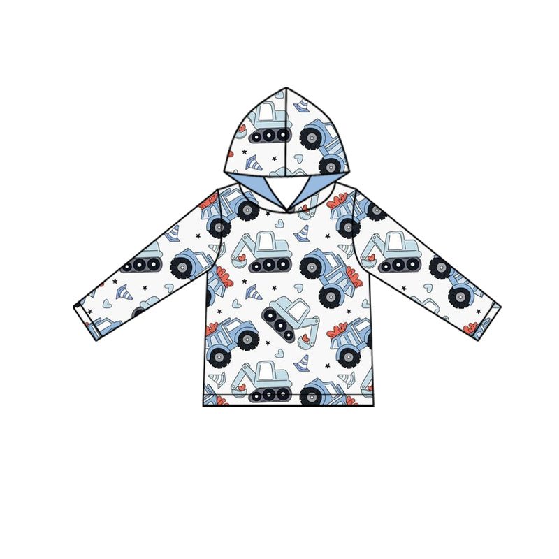 (Pre Order) No moq BT1511 pre-order toddler boy clothes love hooded long Sleeve Top -2025.11.5