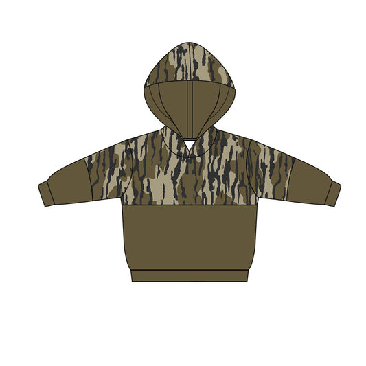 (Pre Order) No moq BT1514 pre-order toddler boy clothes camouflage hooded long Sleeve Top -2025.11.5