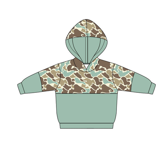 (Pre Order) No moq BT1516 pre-order toddler boy clothes camouflage hooded long Sleeve Top -2025.11.5