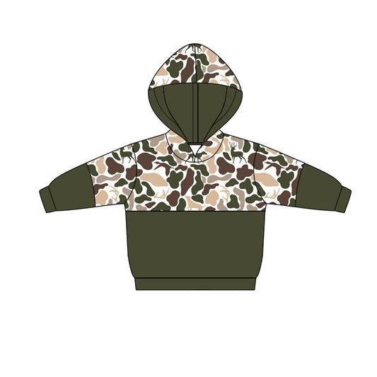 (Pre Order) No moq BT1518 pre-order toddler boy clothes camouflage hooded long Sleeve Top -2025.11.5