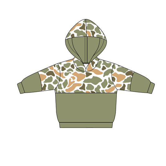 (Pre Order) No moq BT1519 pre-order toddler boy clothes camouflage hooded long Sleeve Top -2025.11.5