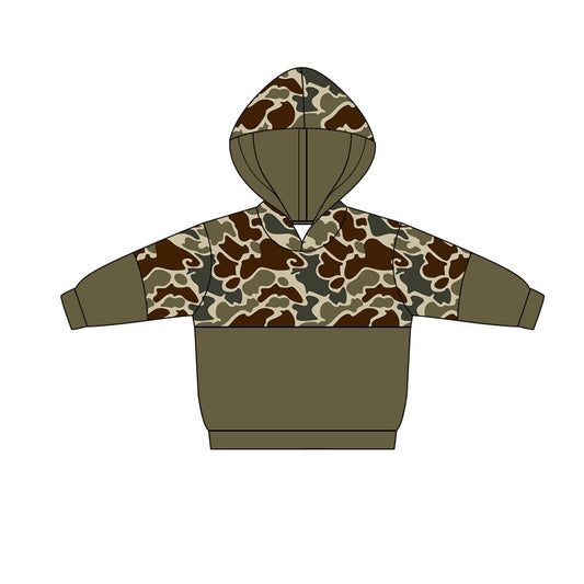 (Pre Order) No moq BT1520 pre-order toddler boy clothes camouflage hooded long Sleeve Top -2025.11.5