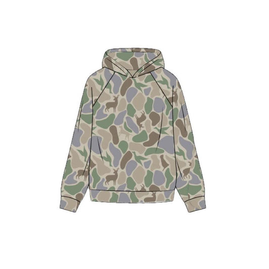 (Pre Order) No moq BT1523 pre-order toddler boy clothes camouflage hooded long Sleeve Top -2025.11.6