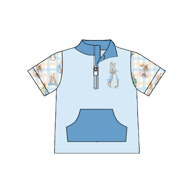(Pre Order) No moq BT1549 pre-order toddler boy clothes easter short Sleeve Top -2025.11.10
