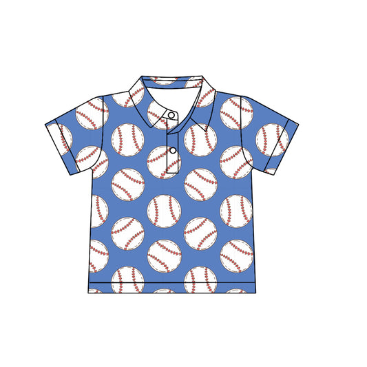 (Pre Order) No moq BT1578 pre-order toddler boy clothes baseball short Sleeve Top -2025.11.17