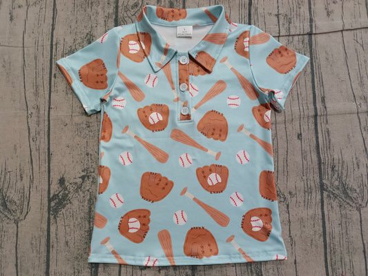 (Pre Order) No moq BT1579 pre-order toddler boy clothes baseball short Sleeve Top -2025.12.8