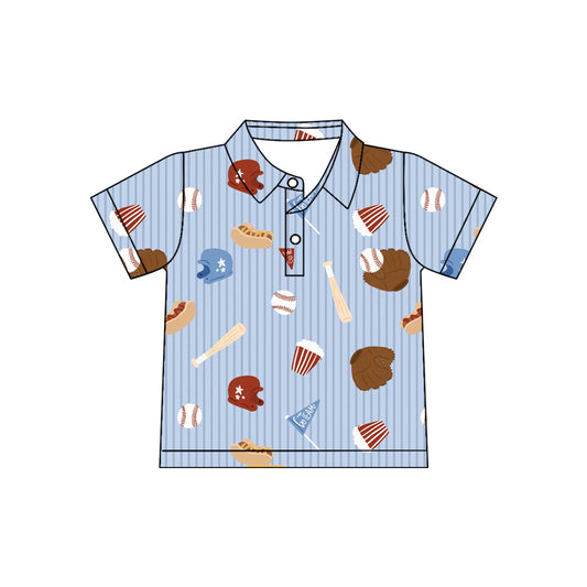 (Pre Order) No moq BT1580 pre-order toddler boy clothes baseball short Sleeve Top -2025.11.17