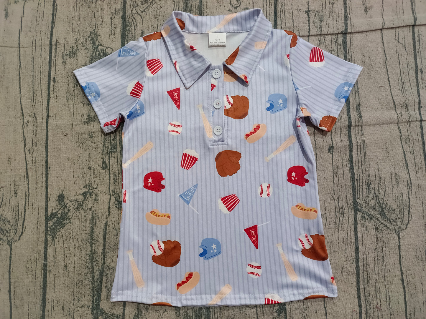 (Pre Order) No moq BT1580 pre-order toddler boy clothes baseball short Sleeve Top -2025.12.8