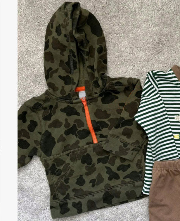 (Pre Order) No moq BT1606 pre-order toddler boy clothes camouflage hooded Sleeve Top -2025.11.20