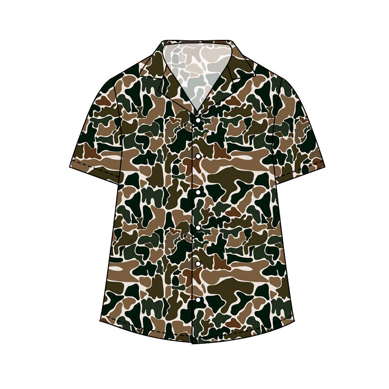 (Pre Order) No moq BT1611 Pre-order adult clothes men summer camouflage short sleeve top-25.11.24