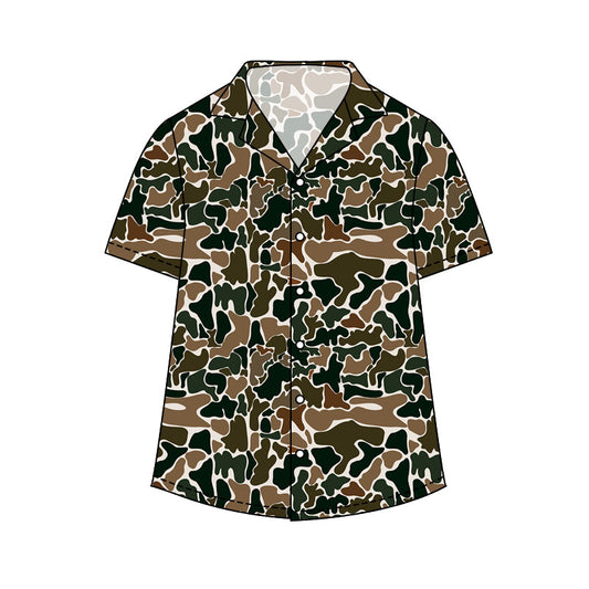 (Pre Order) No moq BT1611 Pre-order adult clothes men summer camouflage short sleeve top-25.11.24
