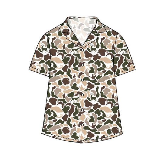 (Pre Order) No moq BT1612 Pre-order adult clothes men summer camouflage short sleeve top-25.11.24