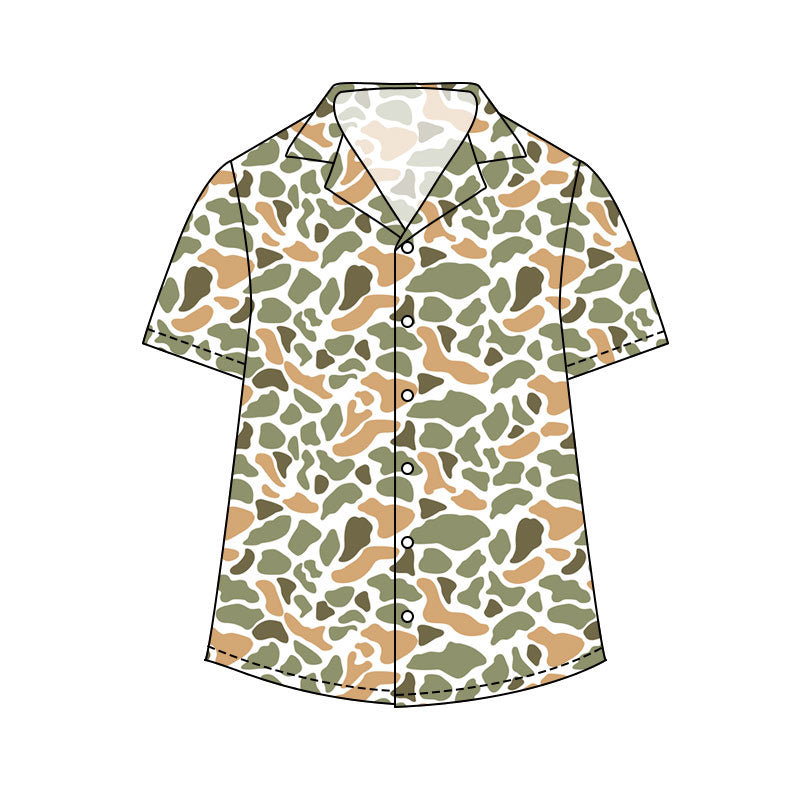 (Pre Order) No moq BT1613 Pre-order adult clothes men summer camouflage short sleeve top-25.11.24