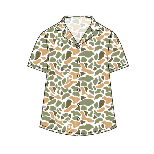 (Pre Order) No moq BT1613 Pre-order adult clothes men summer camouflage short sleeve top-25.11.24