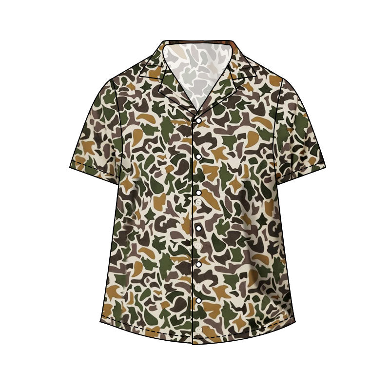 (Pre Order) No moq BT1615 Pre-order adult clothes men summer camouflage short sleeve top-25.11.24