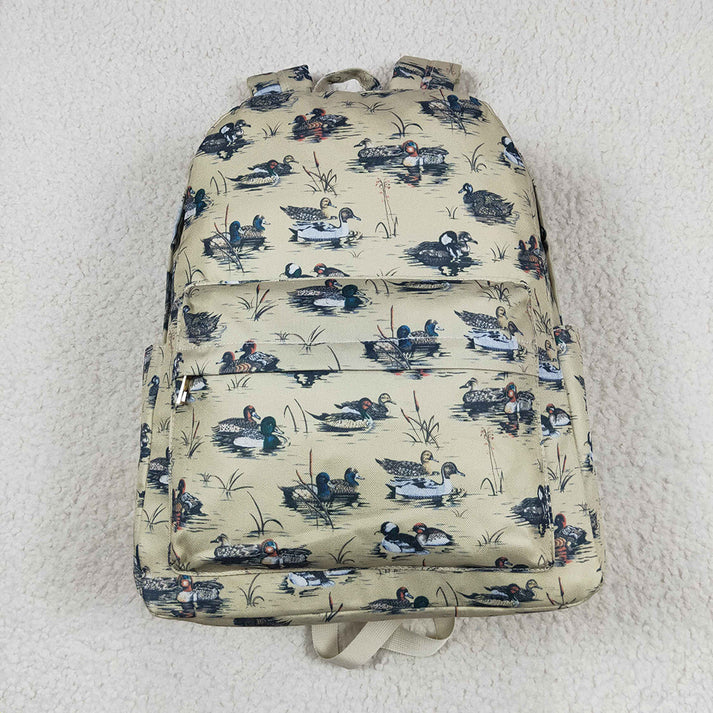 RTS NO MOQ Baby Kids Ducks Hunting Sibling Backpack Back Bags 17*13.2*5inches