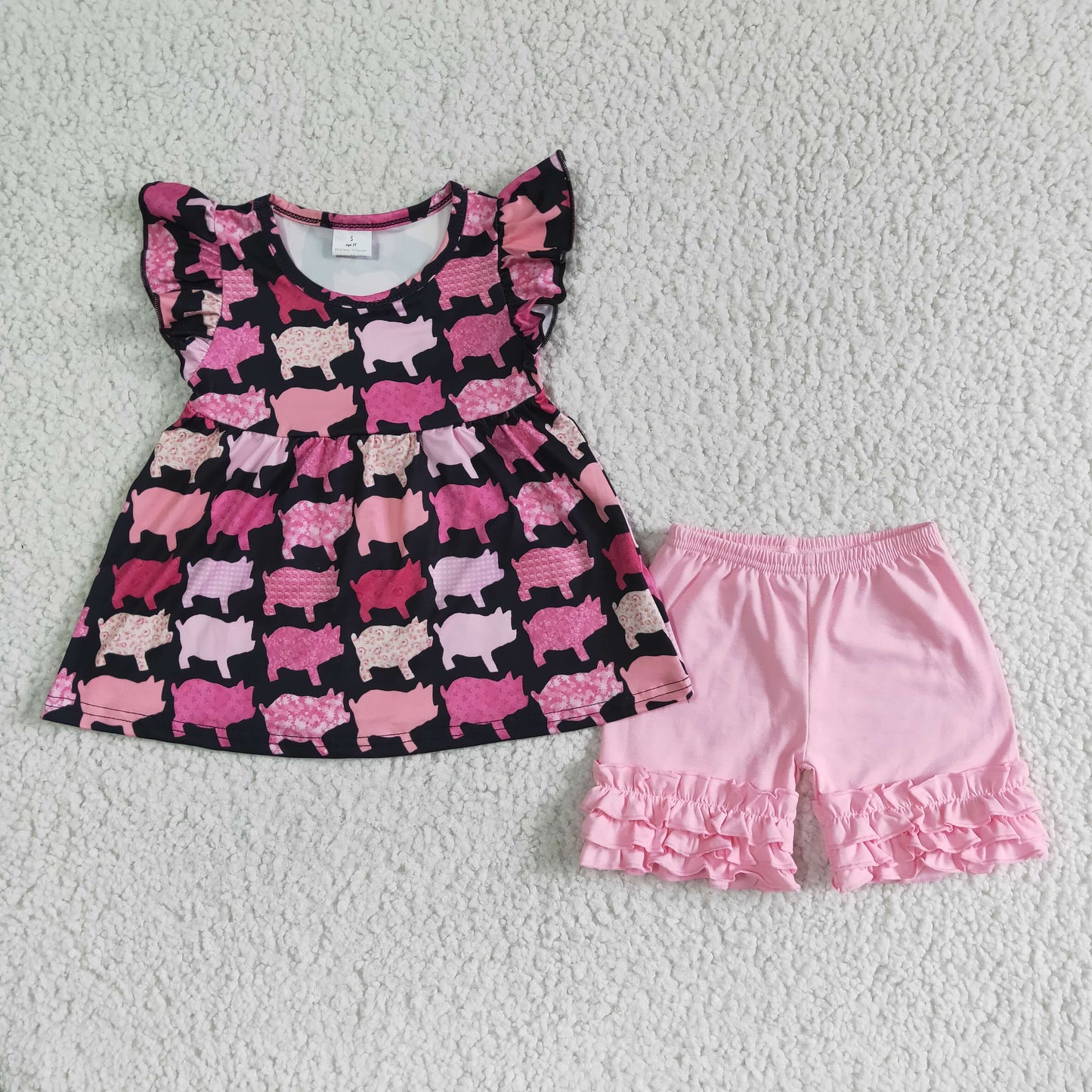 C11-6 Xiao Fei Sleeve Pink Pig Shorts